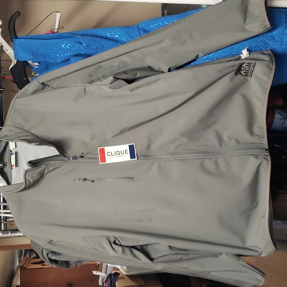 Clique Mens XL MGM grey jacket